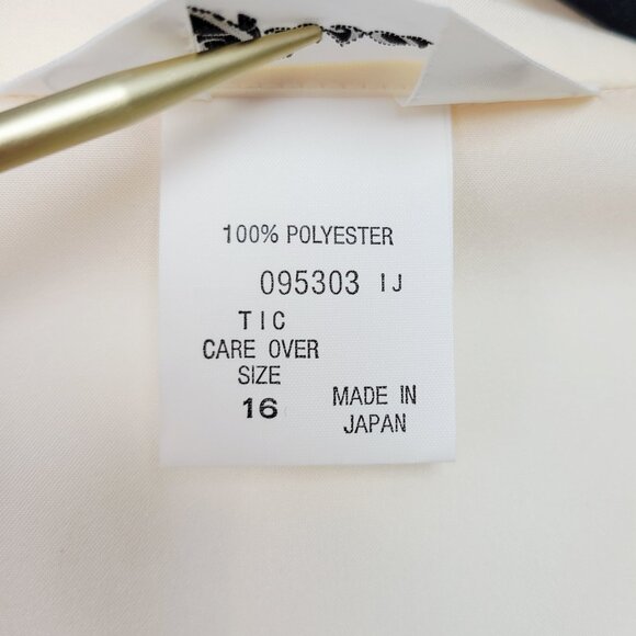 Vintage 70s/80s Jasara Ivory Button-Front Blouse Made in Japan Deadstock NWT - Picture 5 of 7